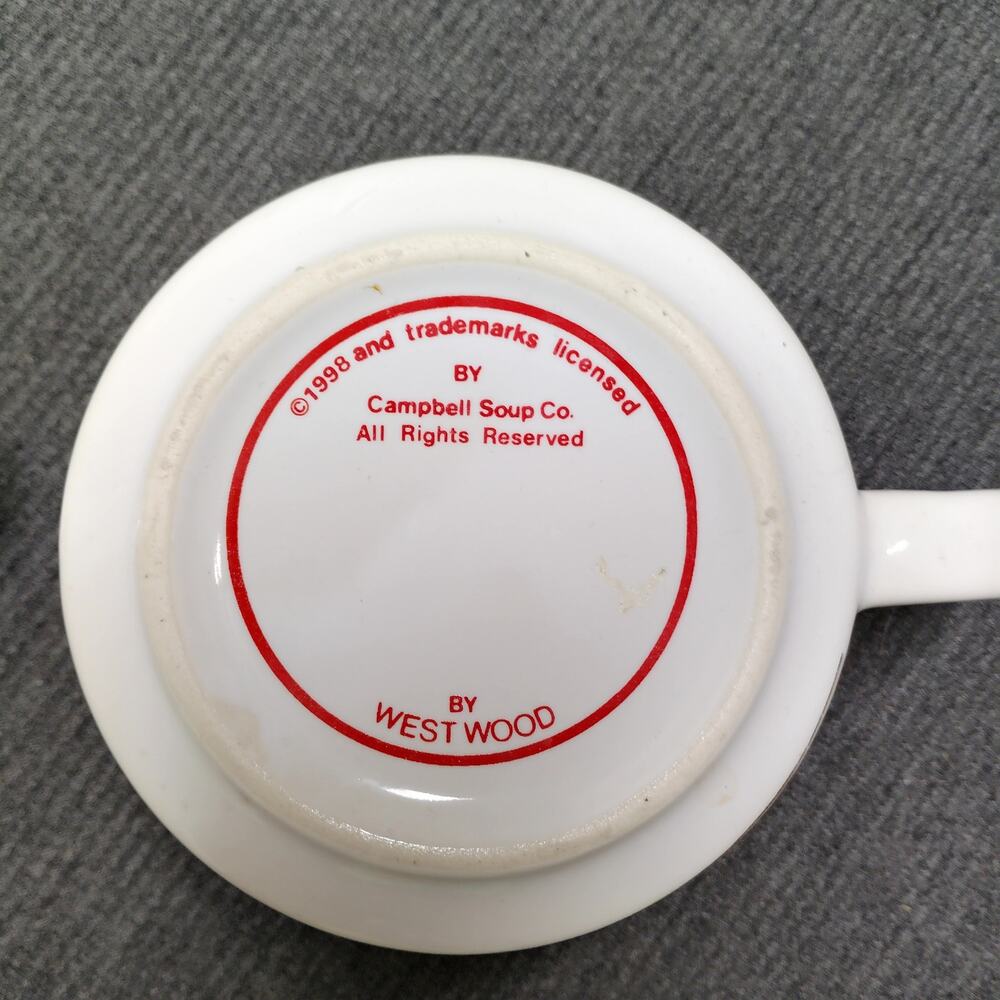 Vintage Campbell’s Soup Mugs Set of 2 Westwood 1998 Campbell's Kids 12oz Mugs - Picture 7 of 7
